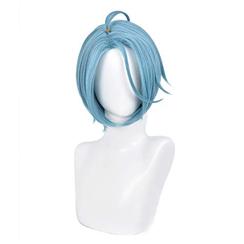 Xingwang Queen Anime Cosplay Wig Short Blue Heat Resistant Synthetic Halloween Party Wigs