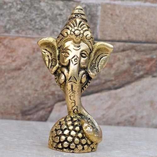 Aakrati Ganesh  Spiritual Gift Statue  Hindu God for Luck  Prosperity Brass Metal Sculpture 31 Inches Height