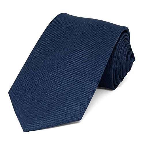TieMart Dark Blue Matte Finish Tie 3 Width