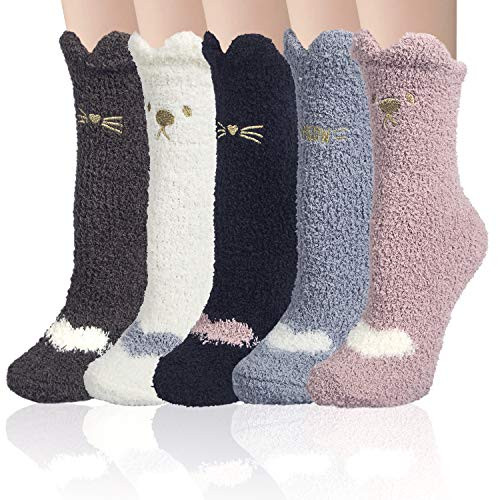 Womens Fuzzy Socks Cozy Soft Fluffy Socks Microfiber Cute Animal Winter Warm Fleece Slipper Sock 5 Pairs Dog Cat Womens Fuzzy Socks Cozy Soft Fluffy Socks Microfiber Cute Animal Winter Warm Fleece Slipper Sock 5 Pairs Dog Cat