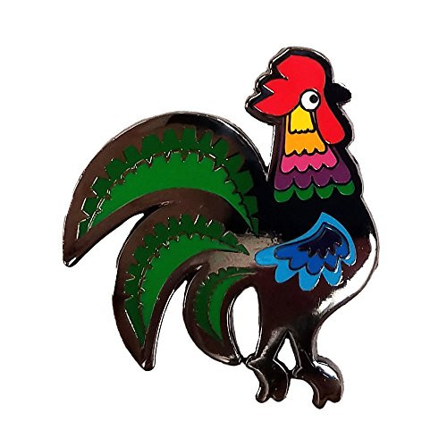 Dutch Folk Art Rooster Enamel Pin