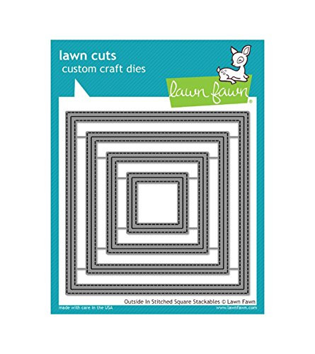 Lawn Fawn Lawn Cuts Craft Die - LF1443 Outside In Stitched Square Stackables