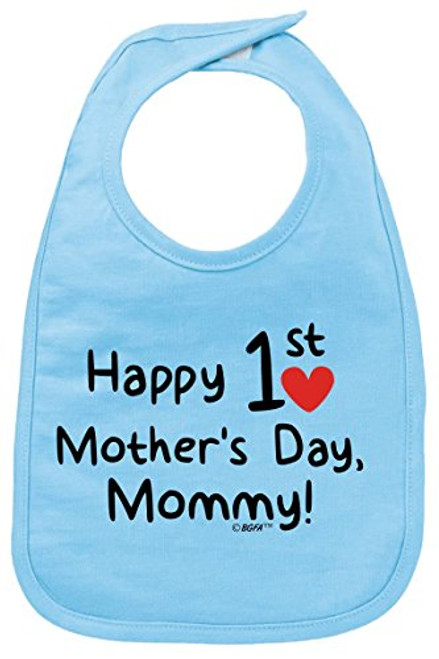 Mothers Day Gift from Baby Mothers Day Gift Happy 1st Mothers Day Baby Bib Light Blue Mothers Day Gift from Baby Mothers Day Gift Happy 1st Mothers Day Baby Bib Light Blue