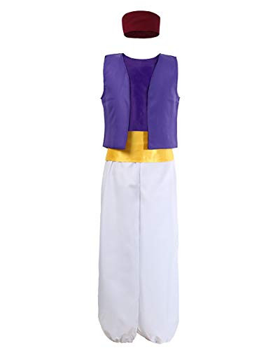 JiaDuo Mens Arabian Prince Costume Halloween Party Cosplay Outfit Large
