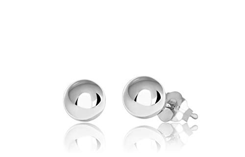 Premium Sterling Silver Ball Stud Earrings with 5mm Backings 5mm