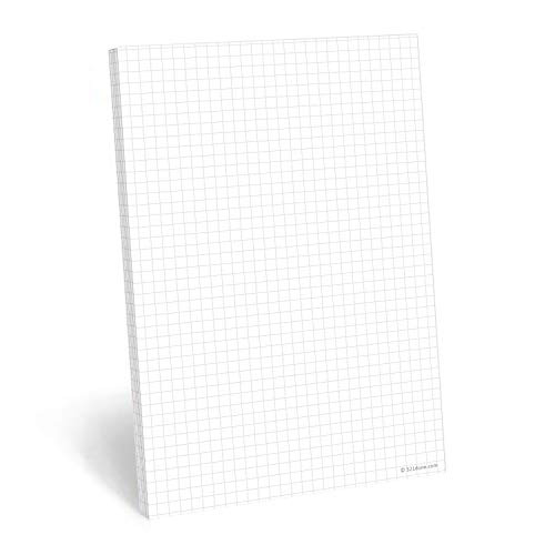 321Done Graph Paper Notepad  50 Sheets 55 x 85  020 Grid Planning Note Pad  Thick Premium Paper  Made in USA  Plain White