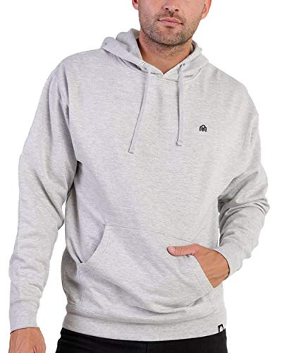 INTO THE AM Basic Midweight Pullover Hoodie Athletic Heather Grey Large