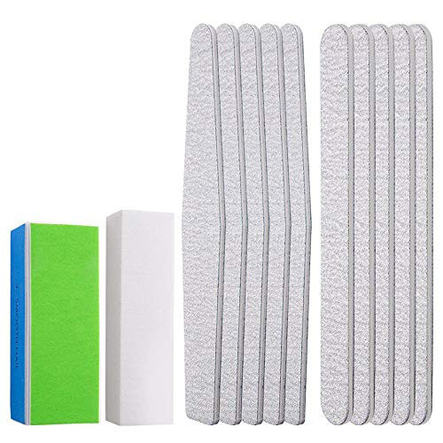 12Pcs Nail Files and Buffers Professional Manicure Tools Kit Rectangle Art Care Buffer Block Tool 12PCS Style3