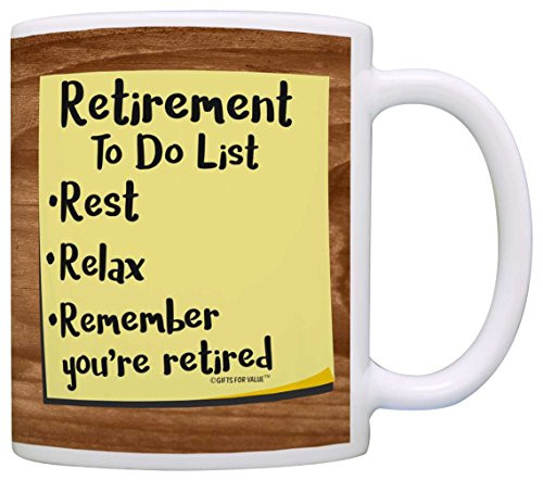 Retirement Gifts for Men Retirement To Do List Gift Coffee Mug Tea Cup Simulated Wood