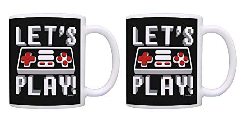 Role Playing Gamer Lets Play Retro Game Controller 2 Pack Coffee Mugs Tea Cups Black Role Playing Gamer Lets Play Retro Game Controller 2 Pack Coffee Mugs Tea Cups Black