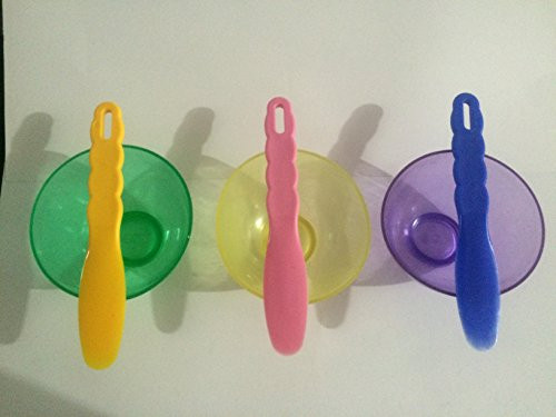 Aphrodite 3PCS Lab Flexible Alginate Rubber 3 Spatulas Mixing Colour Bowl