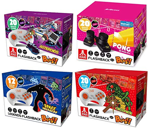 Flashback Video Game Fever Throw it Back 80s Retro Collection Box Bundled with Exclusive Pong Paddle  Legends  Classic Vol 1 Asteroids  2 Centipede  Space Invaders 4 Items