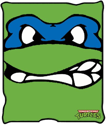 Silver Buffalo NT0321L Teenage Mutant Ninja Turtles Leonardo Raschel Fleece Throw Blanket, 50 x 60 inches