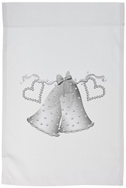 3dRose fl_124269_1 Silver Wedding Bells Garden Flag, 12 by 18-Inch 3dRose fl_124269_1 Silver Wedding Bells Garden Flag, 12 by 18-Inch