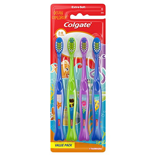 Colgate Kids Extra Soft Toothbrush Value Pack Ocean Explorer 4 Count Pack of 18