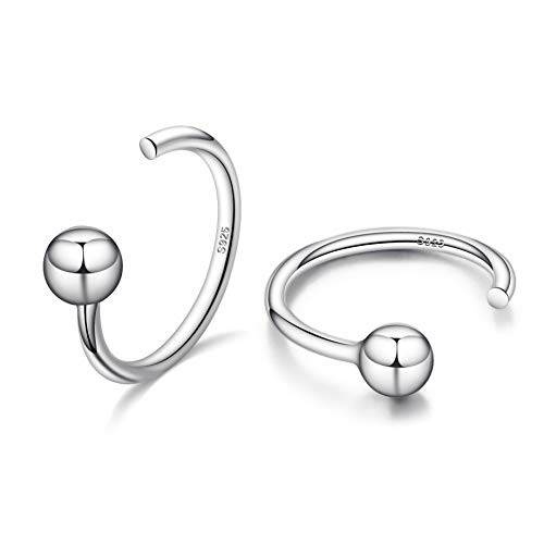 4mm Half Hoop Earrings 925 Sterling Silver Ball Huggies Hoop Earrings for Women Ball Hug Hoop Earrings 4mm Half Hoop Earrings 925 Sterling Silver Ball Huggies Hoop Earrings for Women Ball Hug Hoop Earrings