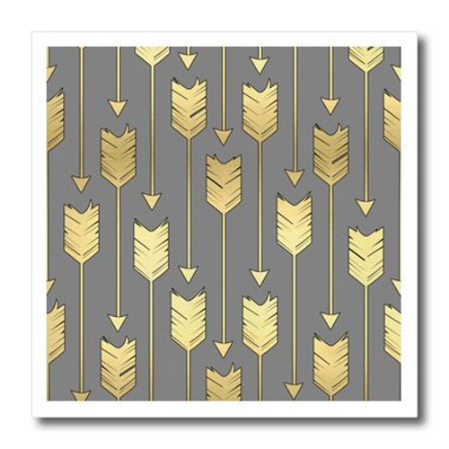 3dRose ht_219529_3 Grey and Gold Arrows Pattern Iron on Heat Transfer, 10 by 10" 3dRose ht_219529_3 Grey and Gold Arrows Pattern Iron on Heat Transfer, 10 by 10"