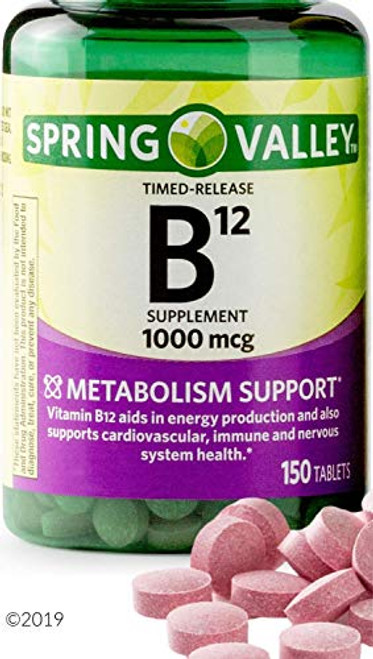 Vitamin B12 1000 mcg Immune Health Metabolism Energy 150 Timed Release Tablets Bundle w No Fluff Supplement Guide© Vitamin B12 1000 mcg Immune Health Metabolism Energy 150 Timed Release Tablets Bundle w No Fluff Supplement Guide©