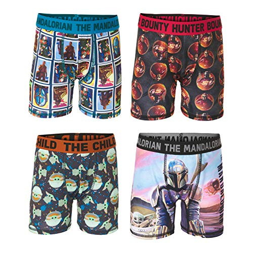 Star Wars Boys Underwear Multipacks Baby Yoda 4pk Athletic Boxer Briefs 8