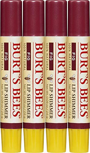 Burts Bees Lip Shimmer Fig 009 oz Pack Of 4