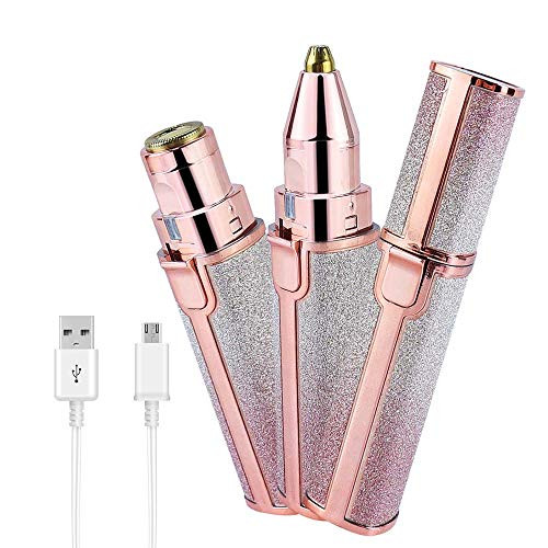 Herefind Facial Hair Remover for Women Womens Painless Hair Remover Eyebrow Trimmer Shaver Razor Epilator Rechargeable 2 in 1 Eyebrow Razor and Painless Hair Remover with LED Builtin Light Herefind Facial Hair Remover for Women Womens Painless Hair Remover Eyebrow Trimmer Shaver Razor Epilator Rechargeable 2 in 1 Eyebrow Razor and Painless Hair Remover with LED Builtin Light