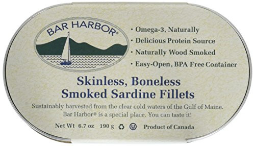 Bar Harbor Wild Smoked Sardine Fillets Skinless Boneless Pack of 12