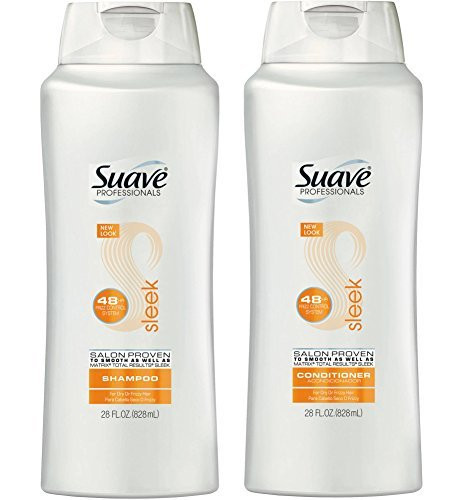 Suave Professionals Sleek Shampoo & Conditioner, 28 Oz. Set