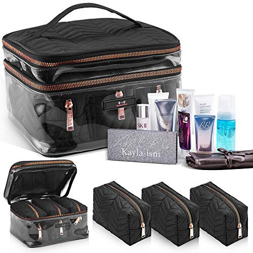 Travel Makeup Bags  Cosmetic Bag For On The Go  Portable Makeup Bags  Travel Cosmetic Bags With Compartments  Storage For Makeup Bags  Organizer For Makeup  Cosmetic Bag And Makeup HolderBlack Travel Makeup Bags  Cosmetic Bag For On The Go  Portable Makeup Bags  Travel Cosmetic Bags With Compartments  Storage For Makeup Bags  Organizer For Makeup  Cosmetic Bag And Makeup HolderBlack