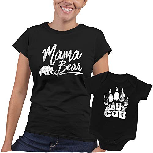 Texas Tees Mama Bear and Baby Bear Matching Shirts Mommy and Me Clothes Boy Black Baby Cub  Mama Bear Shirt Texas Tees Mama Bear and Baby Bear Matching Shirts Mommy and Me Clothes Boy Black Baby Cub  Mama Bear Shirt