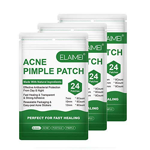 Acne Pimple Patch?72 Patches? Healing Absorbing Acne Spot Treatment Natural Hydrocolloid Spot Dots Treatment Three Size