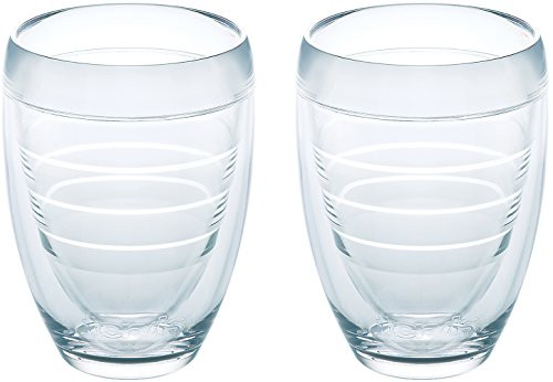 Tervis 1228300 Insulated Tumbler, 9 oz Stemless Wine Glass, Clear