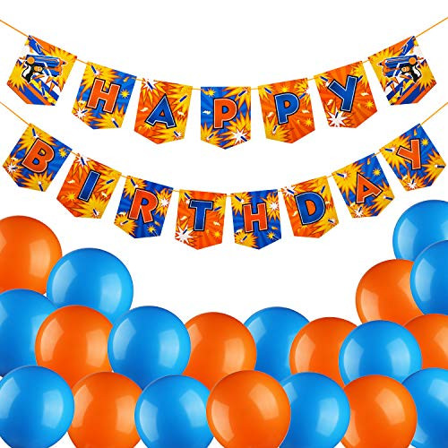 Dart War Happy Birthday Banner and 30 Pieces Latex Balloons Dart War Party Supplies Decorations Dart War Happy Birthday Banner and 30 Pieces Latex Balloons Dart War Party Supplies Decorations
