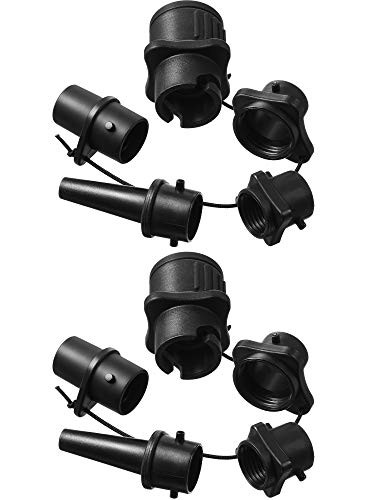2 Sets Inflatable SUP Pump Adaptor Air Pump Converter 8 Standards Conventional Air Valve Attachment Inflatable Universal Set for Kayaking Dinghy Inflatable Boat Inflatable Bed Surf Paddle Board