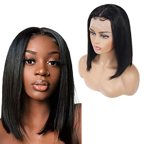 13x4 Lace Front Short Bob Human Wigs Hair Pre Plucked Wigs for Black Women Straight Bob Lace Front Wigs 150 Density Natural Black Remy Brazilian Hair 8 Inch 13x4 Lace Front Short Bob Human Wigs Hair Pre Plucked Wigs for Black Women Straight Bob Lace Front Wigs 150 Density Natural Black Remy Brazilian Hair 8 Inch