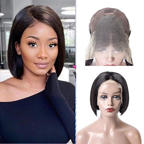 Brazilian Lace Bob Wig Human Hair 8 Inch 13x4 Short Bob Lace Front Wigs Human Hair Straight for Black Woman 150 Density Straight Bob Wigs Pre Plucked Color1B# Brazilian Lace Bob Wig Human Hair 8 Inch 13x4 Short Bob Lace Front Wigs Human Hair Straight for Black Woman 150 Density Straight Bob Wigs Pre Plucked Color1B#