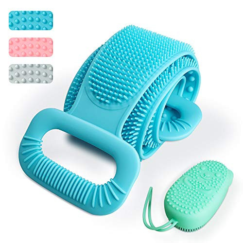 Back Scrubber for Shower TROPRO Silicone Body Scrubber for Men and Women 30 Inch Silicone Exfoliating Back Scrubber Shower Scrubber Brush for Body Exfoliation Back Washer for Shower Blue Back Scrubber for Shower TROPRO Silicone Body Scrubber for Men and Women 30 Inch Silicone Exfoliating Back Scrubber Shower Scrubber Brush for Body Exfoliation Back Washer for Shower Blue