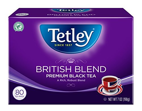 Tetley Premium Black Tea, British Blend, 80 Tea Bags (Pack of 6)