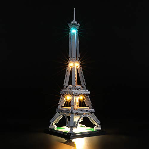 BRIKSMAX Led Lighting Kit for ArchitectureThe Eiffel Tower  Compatible with Lego 21019 Building Blocks Model Not Include The Lego Set