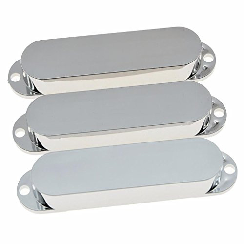 Dopro Chrome Plastic Sealed ST Strat Guitar Pickup Covers 3 Closed Single Coil Pickup Cover for Stratocaster