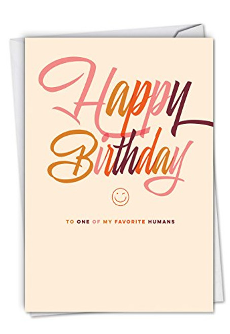 Favorite Human Happy Birthday Note Card with Envelope 463 x 675 Inch Bday Celebration Card for Women Men Cute Stationery Notecard for Birthdays Congratulations C6408BDG Favorite Human Happy Birthday Note Card with Envelope 463 x 675 Inch Bday Celebration Card for Women Men Cute Stationery Notecard for Birthdays Congratulations C6408BDG
