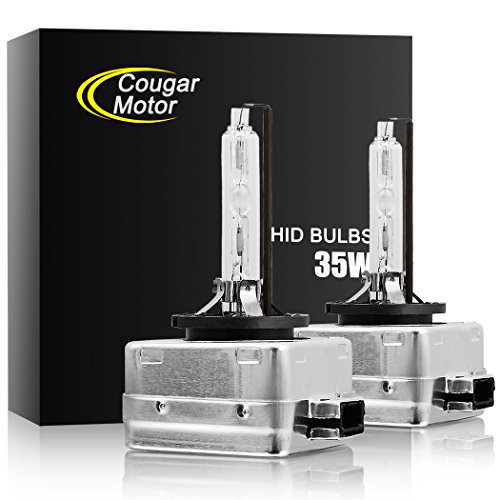 Cougar Motor D1S HID Bulbs Upgraded Xenon Headlight Replacement Bulb 35W 6000K Pack of 2 bulbs