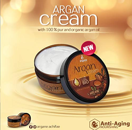 100 Pure Natural Argan Cream Intensive Beauty Cream Antiaging Cream for Wrinkles and Dry Skin women and men200g705 ounces