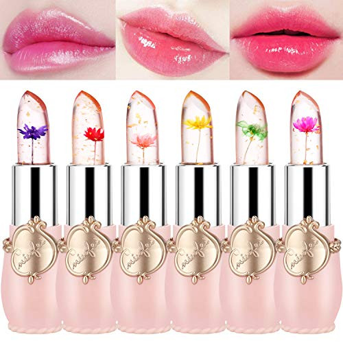 Flower Lip Gloss Crystal Jelly Lipstick 6 Packs Long Lasting Nutritious Lip Balm Lips Moisturizer Magic Temperature Color Change Lipgloss pink Flower Lip Gloss Crystal Jelly Lipstick 6 Packs Long Lasting Nutritious Lip Balm Lips Moisturizer Magic Temperature Color Change Lipgloss pink