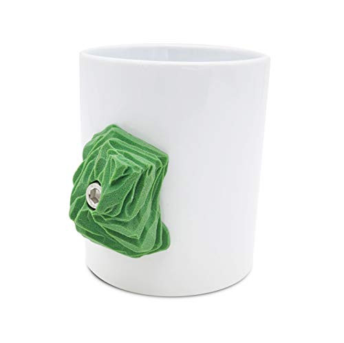 Climbing MUG Green Rock climber gift with real Climbing Holds Strengthens your fingers Climbing MUG Green Rock climber gift with real Climbing Holds Strengthens your fingers