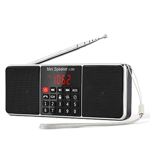 PRUNUS J288 AMFM Radio Portable HandsFree Bluetooth Radio Stereo Speaker with Sleep Timer PowerSaving Display UltraLong Antenna AUX Input USB Disk TF Card MP3 PlayerBlack PRUNUS J288 AMFM Radio Portable HandsFree Bluetooth Radio Stereo Speaker with Sleep Timer PowerSaving Display UltraLong Antenna AUX Input USB Disk TF Card MP3 PlayerBlack