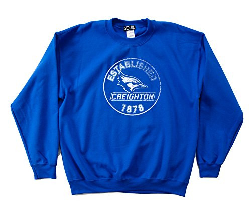 Creighton Bluejays 5050 Blended 8Ounce Vintage Circle Crewneck Sweatshirt XXLarge Royal