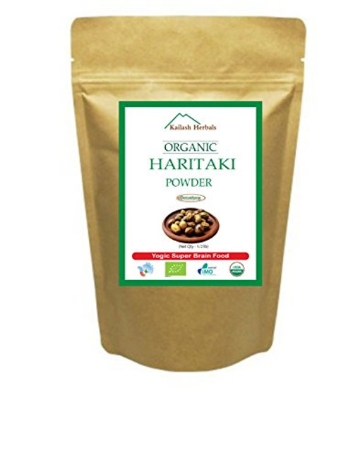 Organic Haritaki Powder Kailash Herbals USDA Certified Organic 12 Pound Terminalia chebula Detoxification Rejuvenation for Vata* Organic Haritaki Powder Kailash Herbals USDA Certified Organic 12 Pound Terminalia chebula Detoxification Rejuvenation for Vata*