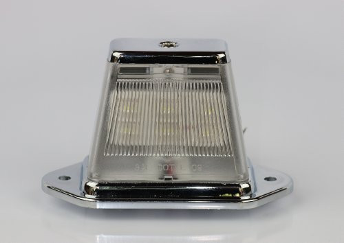 Truck RV ATV Snowmobile Trailer LED License Plate Light - Chrome Finish