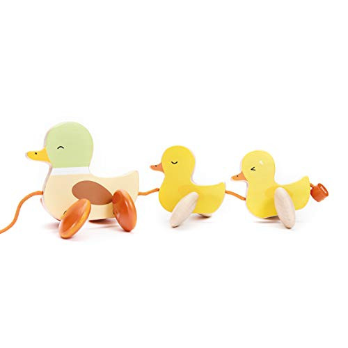 Classic World Pull Along Walking Toys Wooden Pull Duck Toy for Baby Toddler