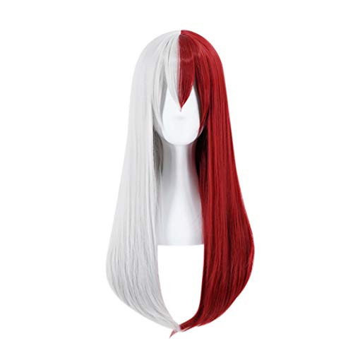 CZOFEK Boku No Hero Academia Shoto Todoroki Cosplay Wig Female RedWhite